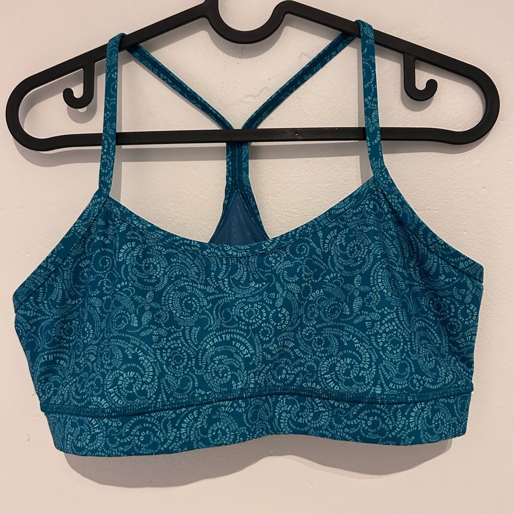 lululemon athletica Blue Patterned Sports Bra